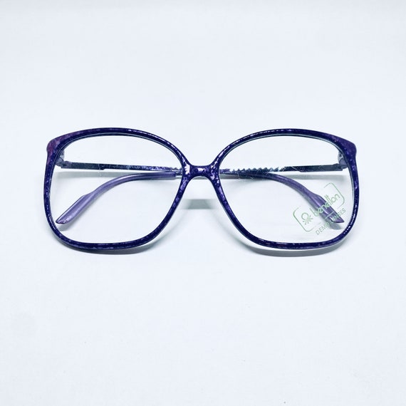 Vintage 80s Benetton Purple Oversized Eyeglasses