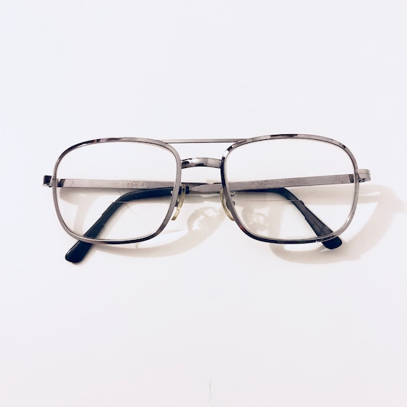 Vintage 80s Silver Aviator Eyeglasses