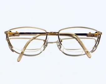 Vintage Retro Gold Glitter Eyeglasses