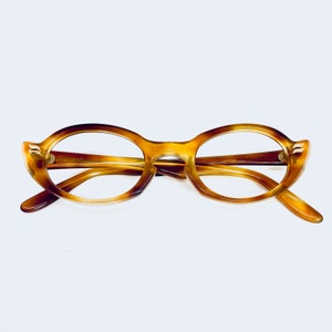 Vintage Light Brown Cat Eye Eyeglasses