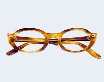 Vintage Light Brown Cat Eye Eyeglasses