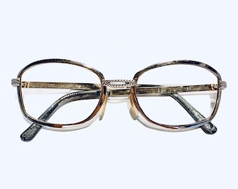 Vintage Mid Century Goldtone Rope Detail Eyeglasses