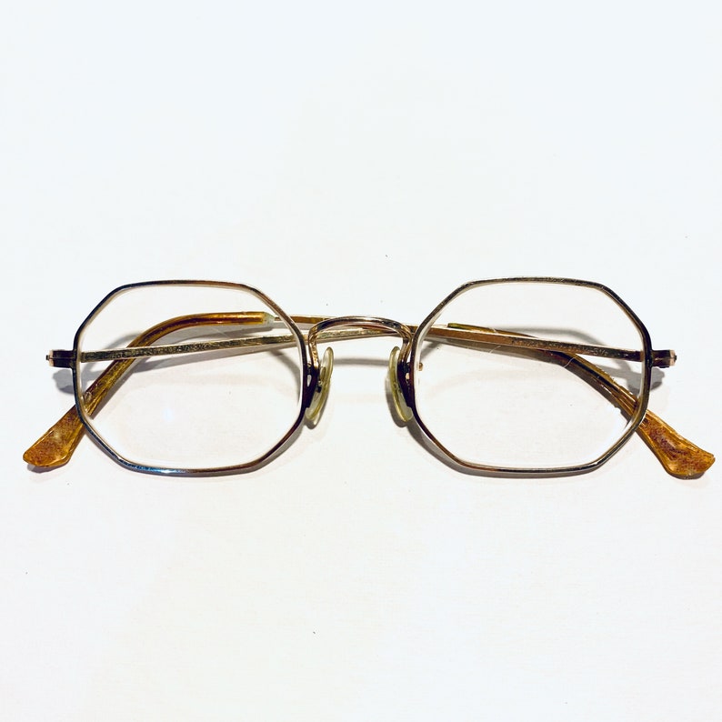 Vintage Gold Filled Hexagon Eyeglasses Etsy