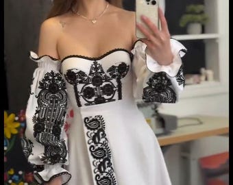 Embroidered corset top set: Embroidered sleeves and skirt, Matching man shirt, Chiffon  skirt and embroidered belt set (see description)