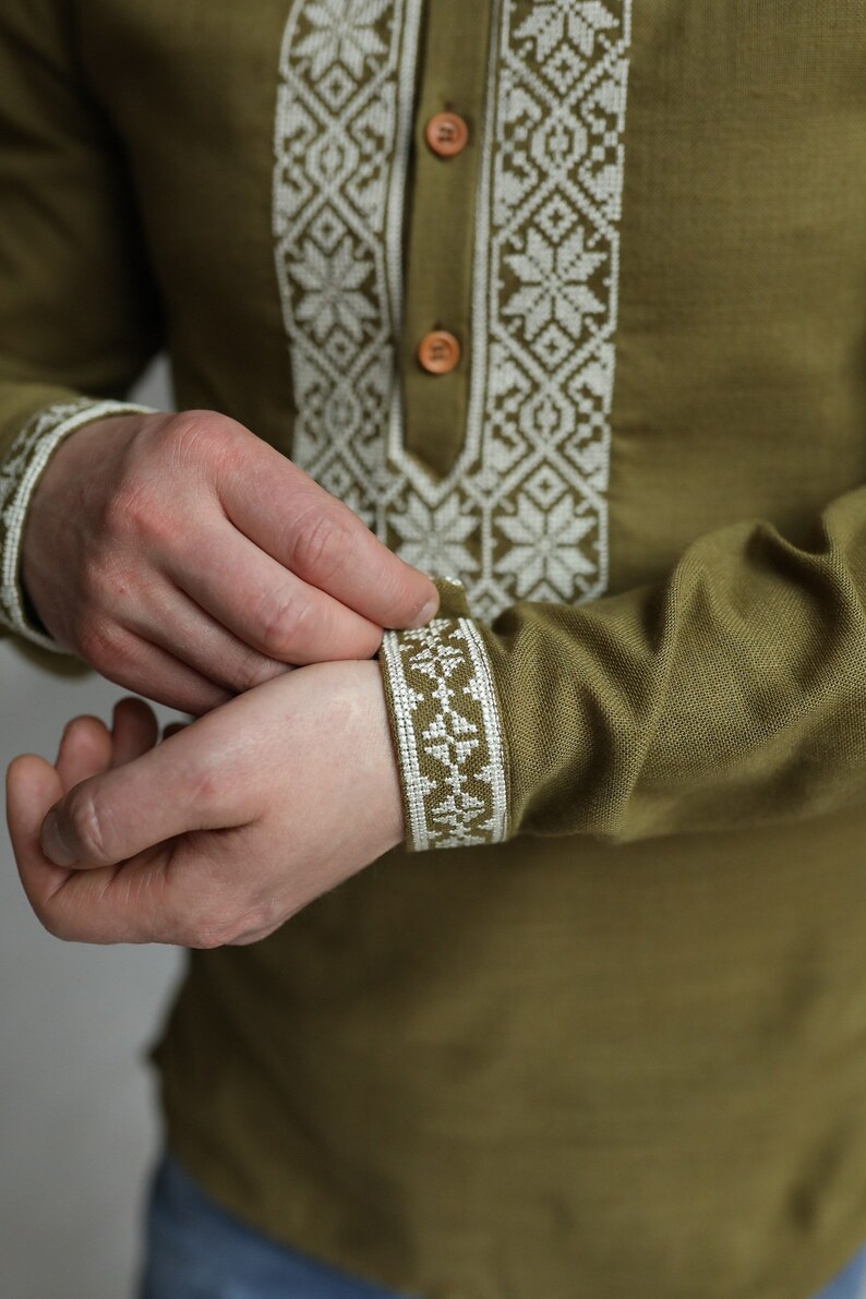 Men's Traditional Ukrainian Cotton Vyshyvanka Shirt Etsy