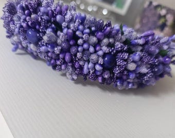 Coroa ucraniana com flores artificiais, tiara de flores, flores para cabelo, faixa de cabelo para casamento, coroa de flores boho para casamento, presente para ela