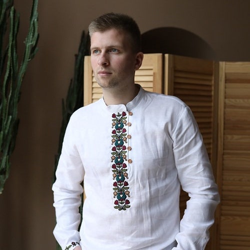 Black Men's Traditional Ukrainian Cotton Vyshyvanka Shirt - Etsy