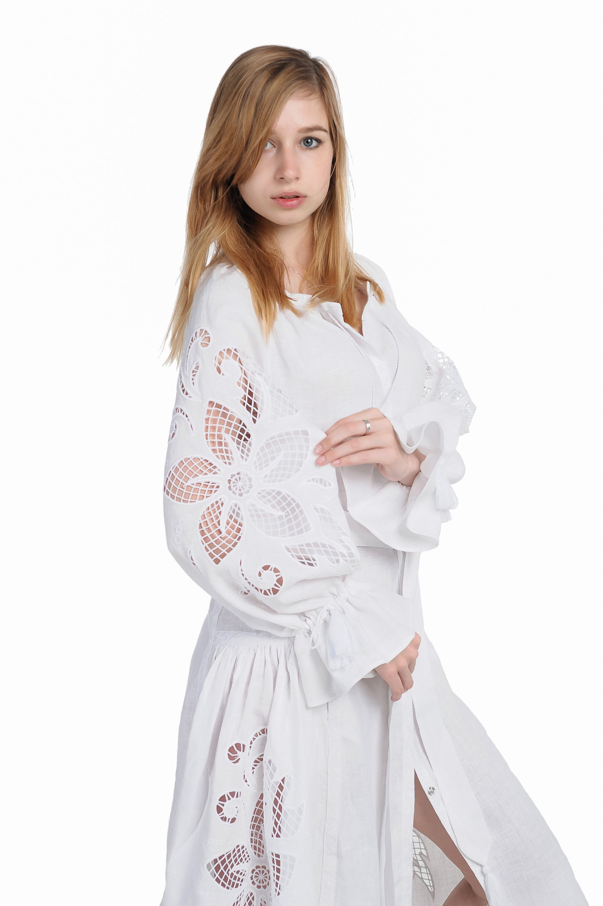 sachin and babi light blue dress Women's Pink Dress with Eyelet Embroidery main image 0