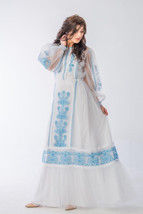 green emerald velvet dress Applique Embroidered Wedding Dress * Fashion Ethnic Outfit XL / Midi main image 1