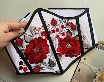 Underbust Сorset Embroidered Ukraine: Vyshyvanka underbust corset ,   Renaissance corset top , Corset belt, wedding corset, Gift to Her