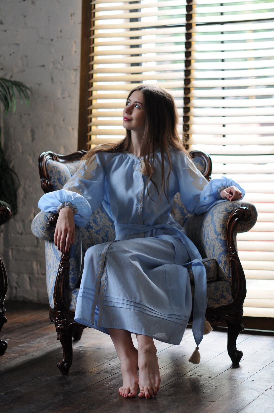 Ucrania Model Dress In Blue main image 0