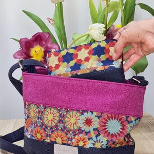 Bolso de hombro con bolsa de tapiz ucraniano, clutch de tela vaquera, bolso de tapiz folklórico, bolso estilo chic bohemio, bolso de diseñador ucraniano, monedero bordado