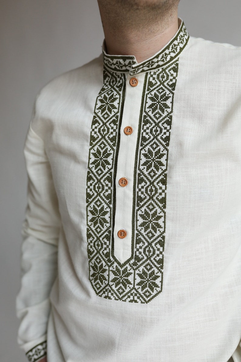Men's Traditional Ukrainian Cotton Vyshyvanka Shirt Etsy
