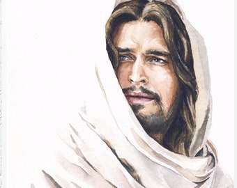LDS Jesus Christ Portrait Print, Jesus Painting, Jesus Portrait, Jesus Picture, LDS Art picture, Christian Gift, Baptism Gift, Housewarming