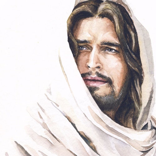 Easter DIGITAL File Watercolor Jesus Christ Portrait DIGITAL | Etsy