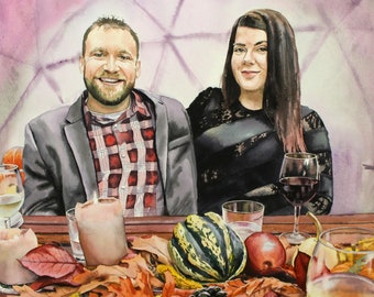 Watercolor portrait from photo, Custom Family Portrait, Watercolor portrait, Custom Portrait, Painting Couple Portrait, Family Painting