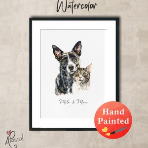 Ritratto personalizzato di un animale domestico da foto, ritratto per la perdita di un animale domestico, ritratto commemorativo di un cane, dipinto personalizzato di un cane, mini dipinto personalizzato da foto