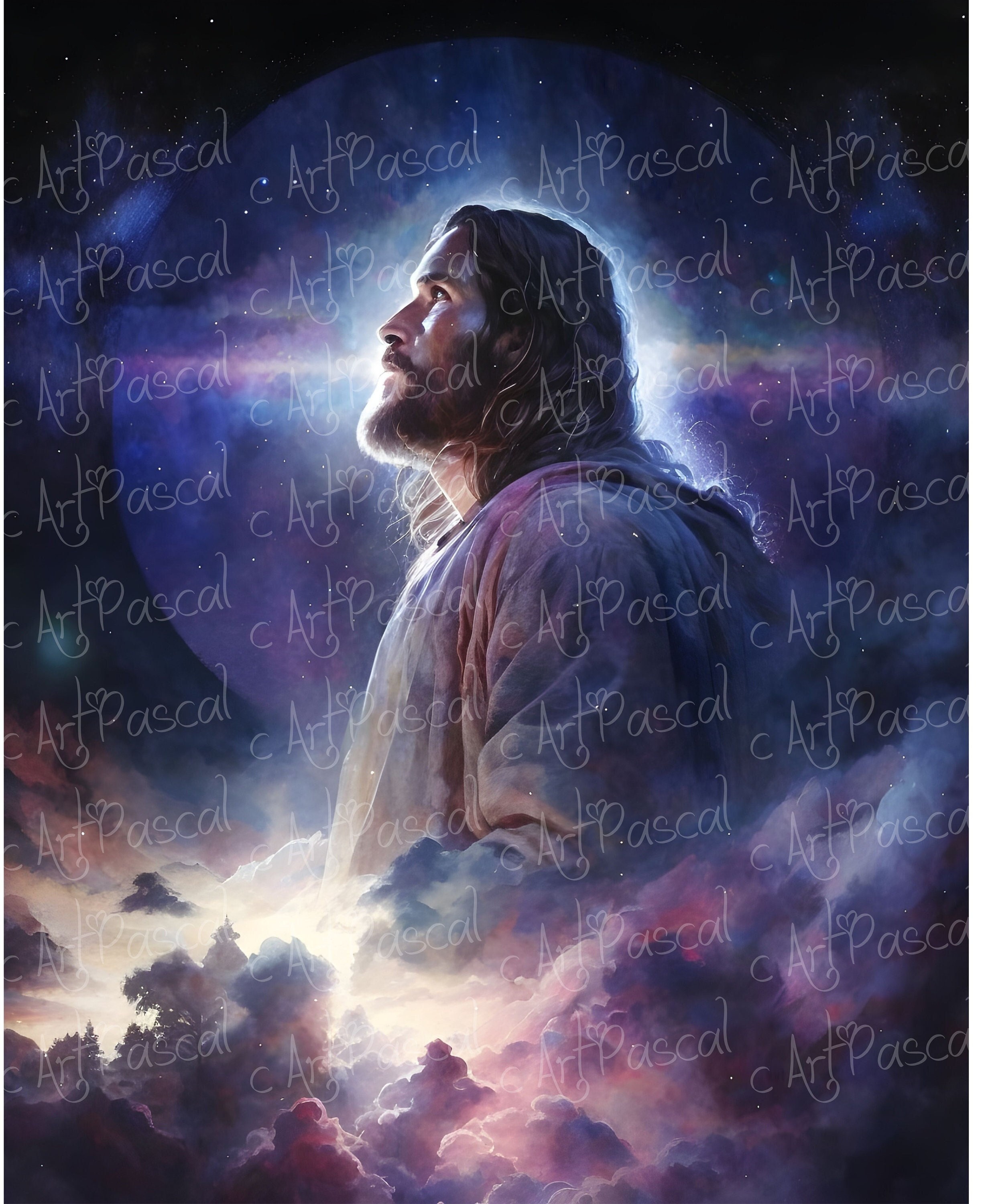 Jesus Portrait Jesus Christ Digital Download Fine Art Print Jesus ...