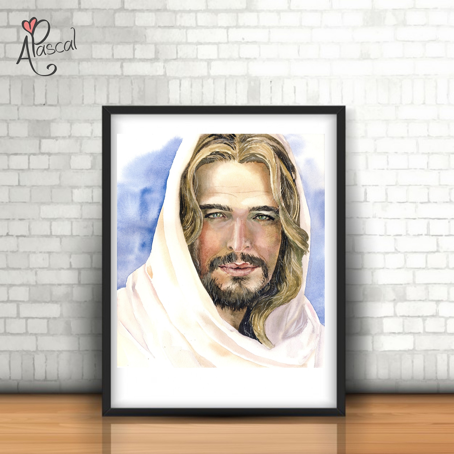 Watercolor Jesus Christ portrait PRINT Christ Painting Bible | Etsy