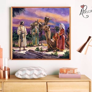 Jesus Christ Fine Art art prints biblical paintings bible art Isaac and Rebecca painting Isaac and Rebecca art Isaac and Rebecca printable