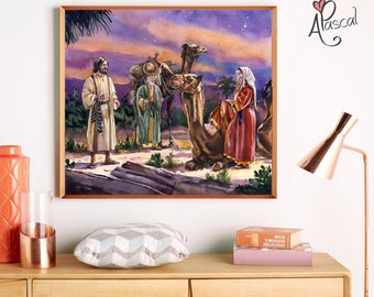 Jesus Christ Fine Art art prints biblical paintings bible art Isaac and Rebecca painting Isaac and Rebecca art Isaac and Rebecca printable