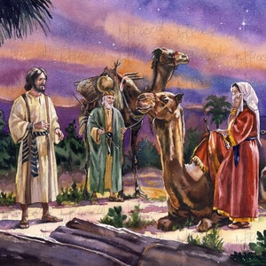 Jesus Christ Fine Art art prints biblical paintings bible art Isaac and Rebecca painting Isaac and Rebecca art Isaac and Rebecca printable