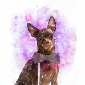 Watercolor Pet Portrait, Custom Dog Portrait, Animal Portrait, Pet Memorial, Dog Memorial, Dog Gift For Her, Personalized Christmas Gift