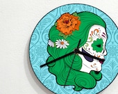 Sugarskull Calavera Catrina - Day Of The Dead - Dia De Los Muertos - Mexican Carnival Holiday - Novelty Gift - Custom Acrylic Wall Clock