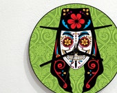 Sugarskull Guy Fawkes - V for Vendetta - Day Of The Dead - Dia De Los Muertos - Mexican Carnival Holiday - Novelty Gift - Custom Wall Clock