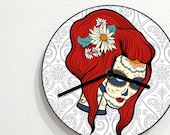 Sugarskull Calavera Catrina - Day Of The Dead - Dia De Los Muertos - Mexican Carnival Holiday - Novelty Gift - Custom Acrylic Wall Clock