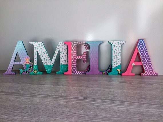 personalised wooden letters for nursery