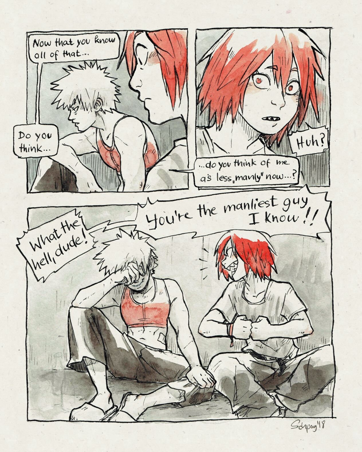 Kiribaku Comic Print Kirishima Bakugou My Hero Academia Etsy 