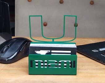 Miami Hurricanes "U" Business Card Holder