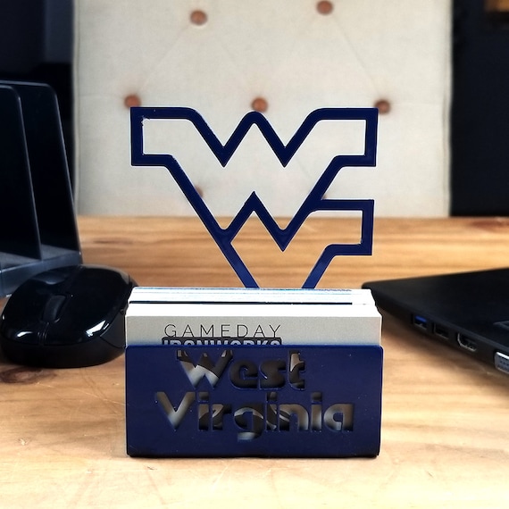 West Virginia Mountaineers Business Card Holder Etsy