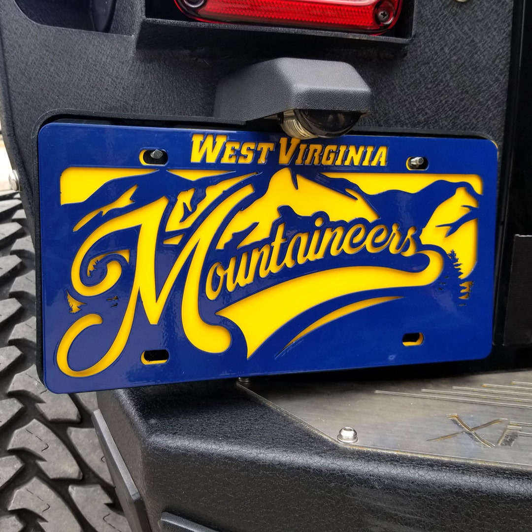 West Virginia Mountaineers License Plate Etsy