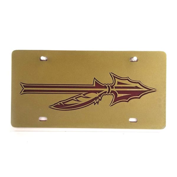 Placa de matrícula con forma de lanza del estado de Florida