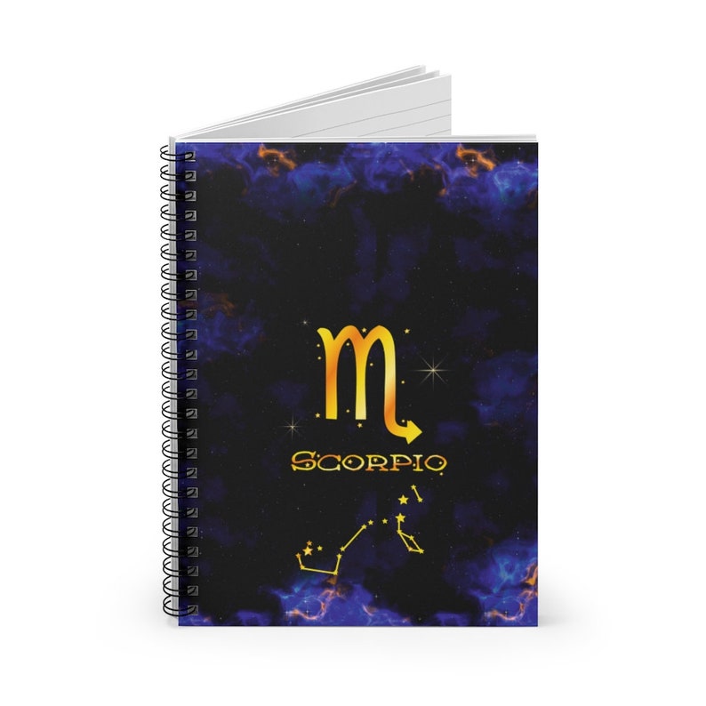 Spiral Notebook Zodiac Sign Custom Notebook Custom Zodiac Etsy