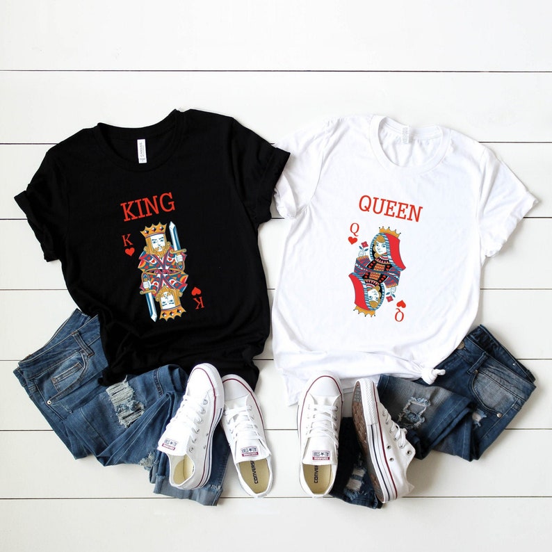 king and queen card shirts