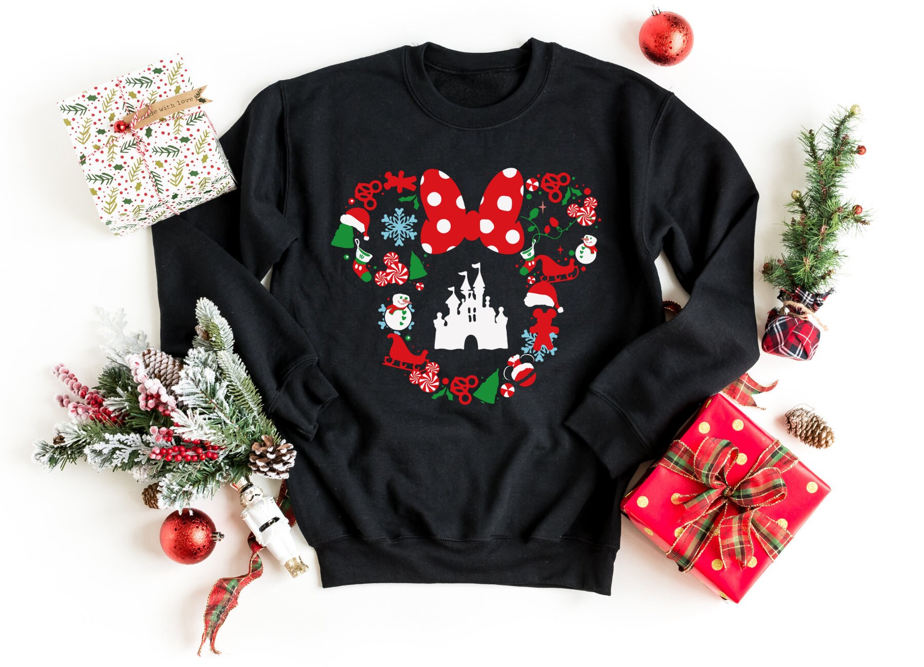 Mickey Mouse Christmas Sweater - Etsy