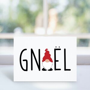 Gnoel Scandinavian Gnome Christmas Cards | Nordic Holiday Greeting Cards | Scandinavian God Jul Cards | Nordic Holiday Note Cards