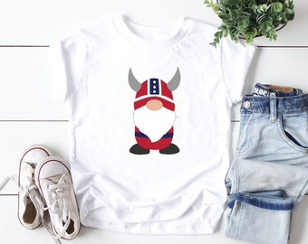 Norwegian Viking Boy Gnome Toddler Tee | Flag of Norway Nisse Kids Shirt | Scandinavian Tomten Children's T-Shirt | Nordic Clothing Gift