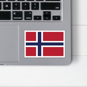 Norwegian Flag Sticker | Flag of Norway Vinyl Decal | Norwegian Pride Laptop Sticker | Norway Flag Water Bottle Decal | Gift for Norwegian