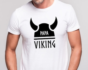 Papa Viking Unisex T-Shirt | Scandinavian Matching Family Shirts | Nordic Fathers's Day Gift | Viking Tee for Dad | See You In Valhalla Tee