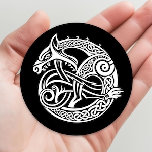 Ragnarök Sticker, Viking Design Vinyl Decal, Viking Nordic Gods Waterproof Sticker, Norse Mythology Decal for Laptop Car Window Water Bottle