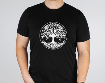 Yggdrasil Tree Of Life Shirt | Pagan Graphic Tee | Norse Mythology Shirt | Viking Clothing Gift for Men or Women | Wiccan Celtic T-Shirt