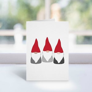 Scandinavian Gnomes Christmas Cards | Swedish Tomten Holiday Greeting Cards | Norwegian God Jul Cards | Nordic Holiday Note Cards
