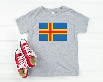 Åland Flag Toddler Tee | Åland Islands Kids Clothes | Nordic Flag Souvenir Shirt | Scandinavian Design Toddler T-Shirt | Visit Åland Islands