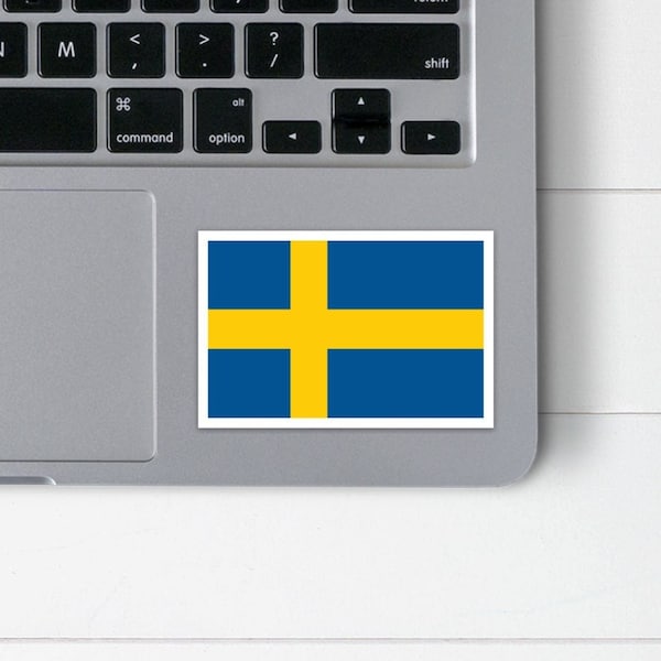 Swedish Flag Sticker | Flag of Sweden Vinyl Decal | Swedish Pride Laptop Sticker | Sweden Flag Water Bottle Decal | Gift for Swede