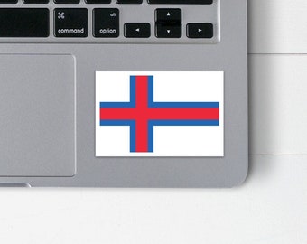 Faroe Islands Flag Sticker | Flag of Faroe Islands Vinyl Decal | Faroese Pride Laptop Sticker | Faroe Islands Flag Water Bottle Decal