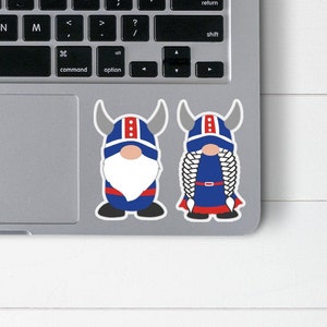 Icelandic Viking Gnome Stickers | Iceland Huldufolk Vinyl Laptop Decals | Iceland Gnome Couple Sticker for Car Window | Nordic Gnome Decal